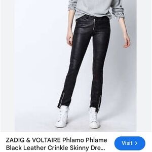 Zadig and voltaire leather pants size M/38